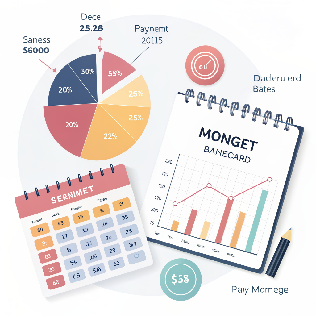 월별 예산 관리 대시보드 차트 일러스트