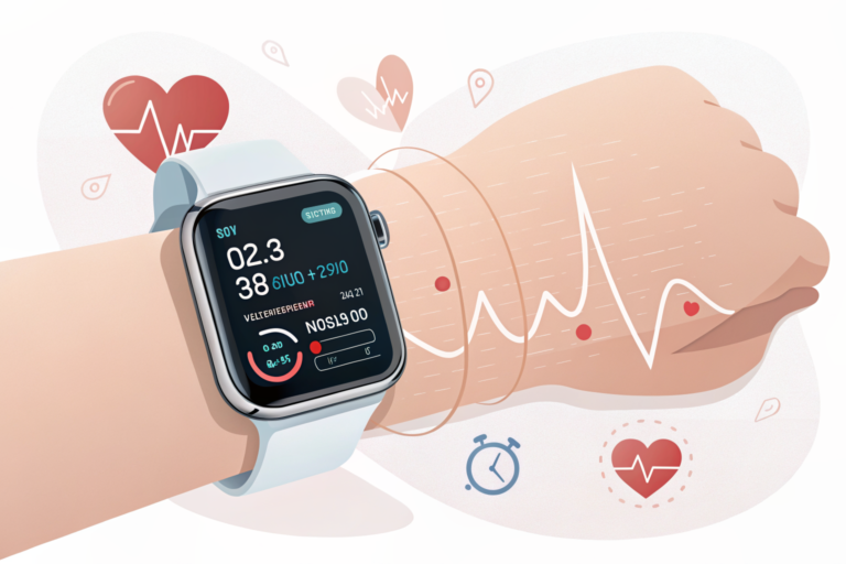 스마트워치 건강관리 기능 썸네일 - 심박수 수면 혈중산소 측정 화면