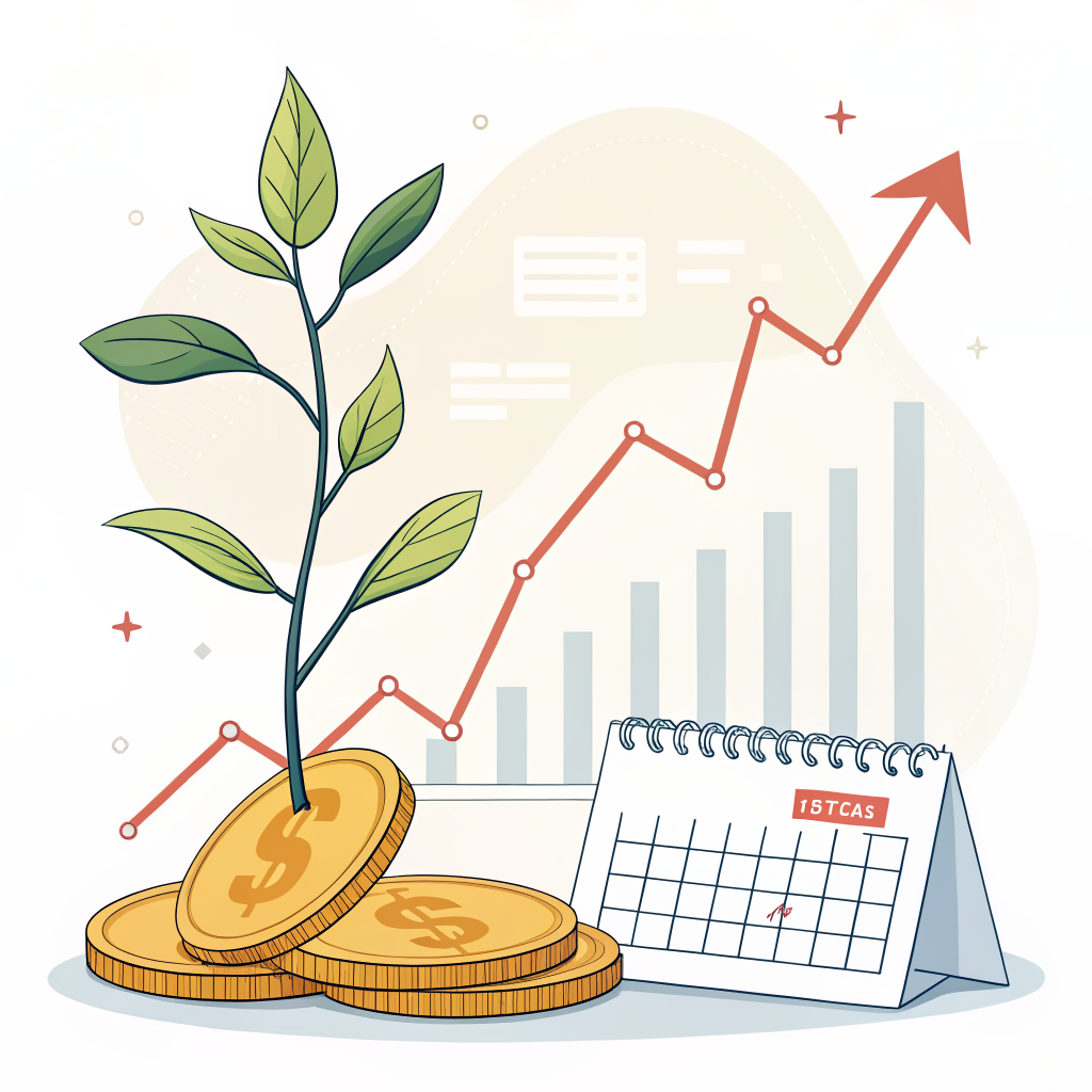 ETF 장기 복리 성장 일러스트