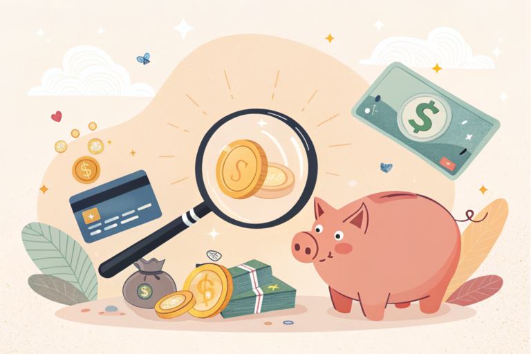 숨은 환급금 찾기 가이드 썸네일 — 돋보기로 숨은 돈을 찾는 일러스트