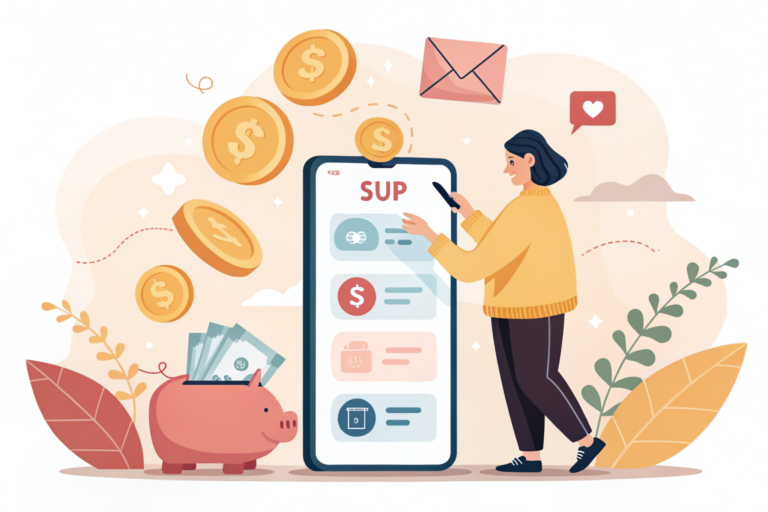 구독 서비스 정리 가이드 스마트폰 구독료 절약 일러스트