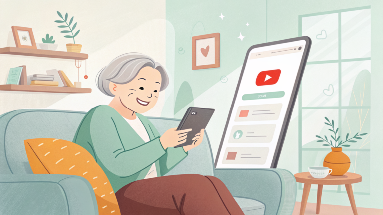 시니어 유튜브 사용법 안내 썸네일